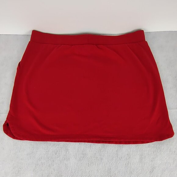 Croft & Barrow Women’s XL Red Cotton Skort Elastic Drawstring Waist Pockets - Picture 4 of 9